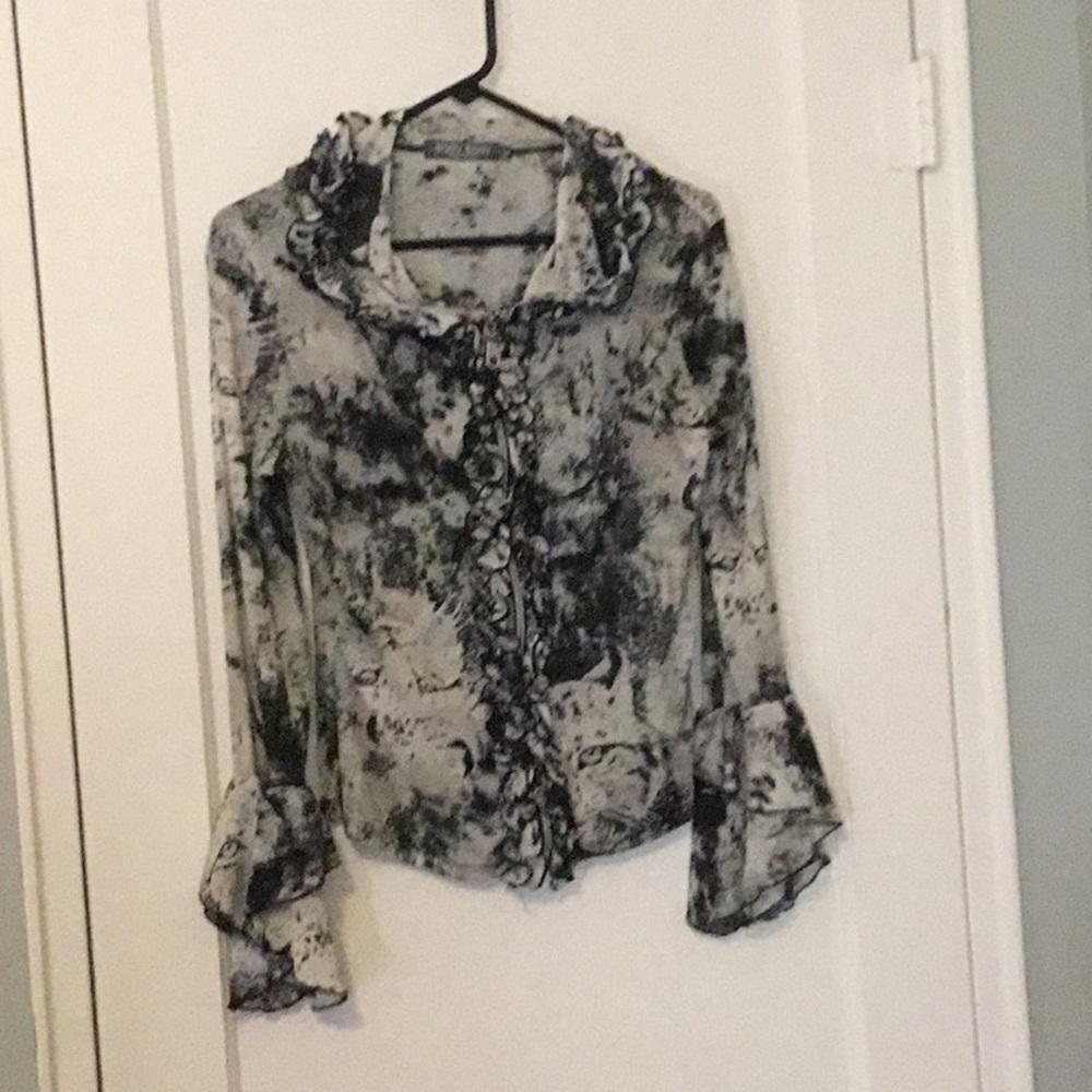Cheetah print blouse